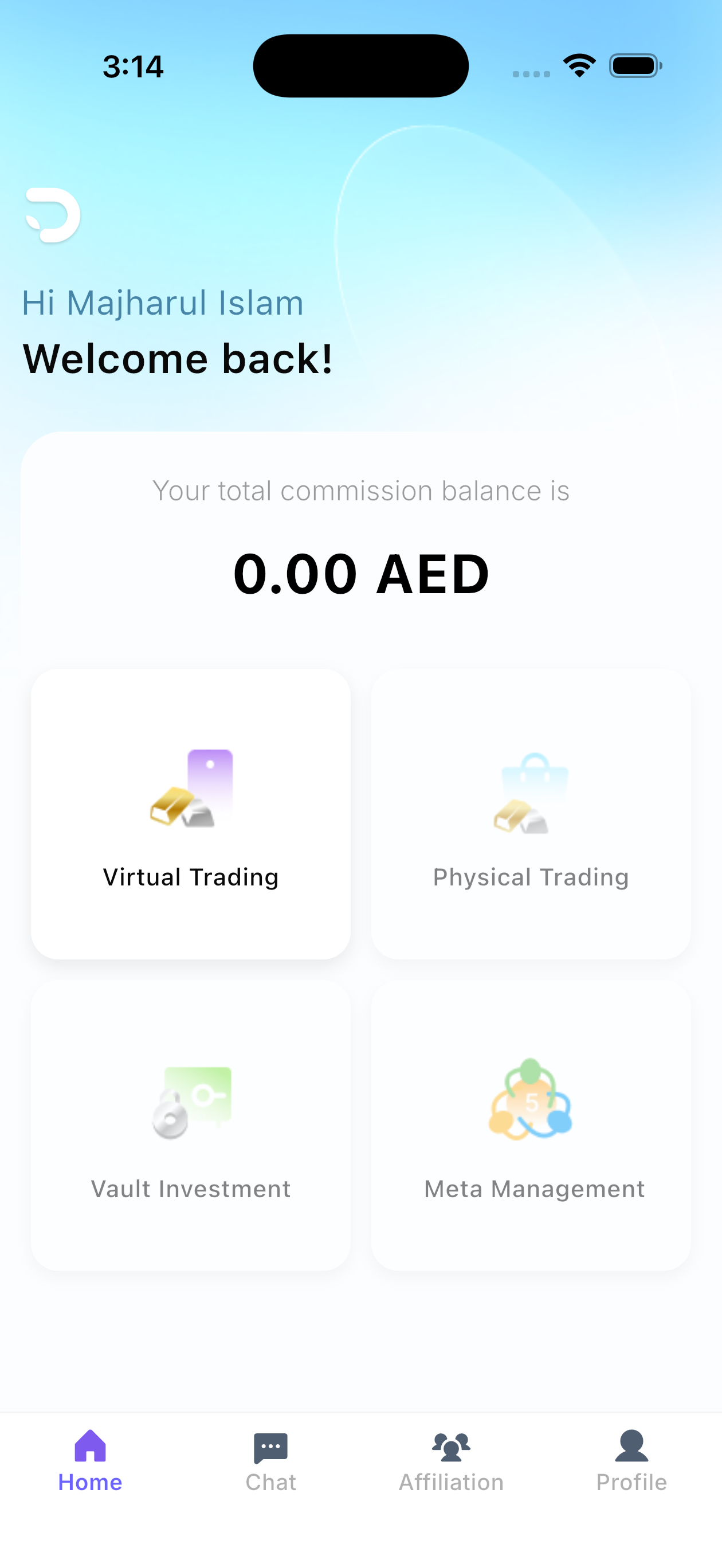 Trading dashboard